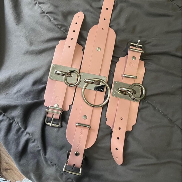 Zana Bayne collar and cuffs in blush - Picture 1 of 3